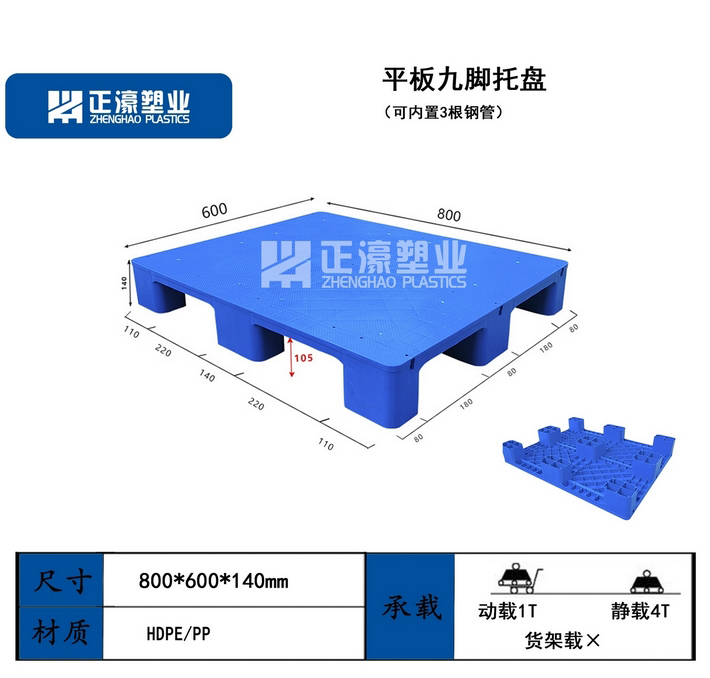 800*600*140九腳平板內800x600|九腳平板|內置鋼管|